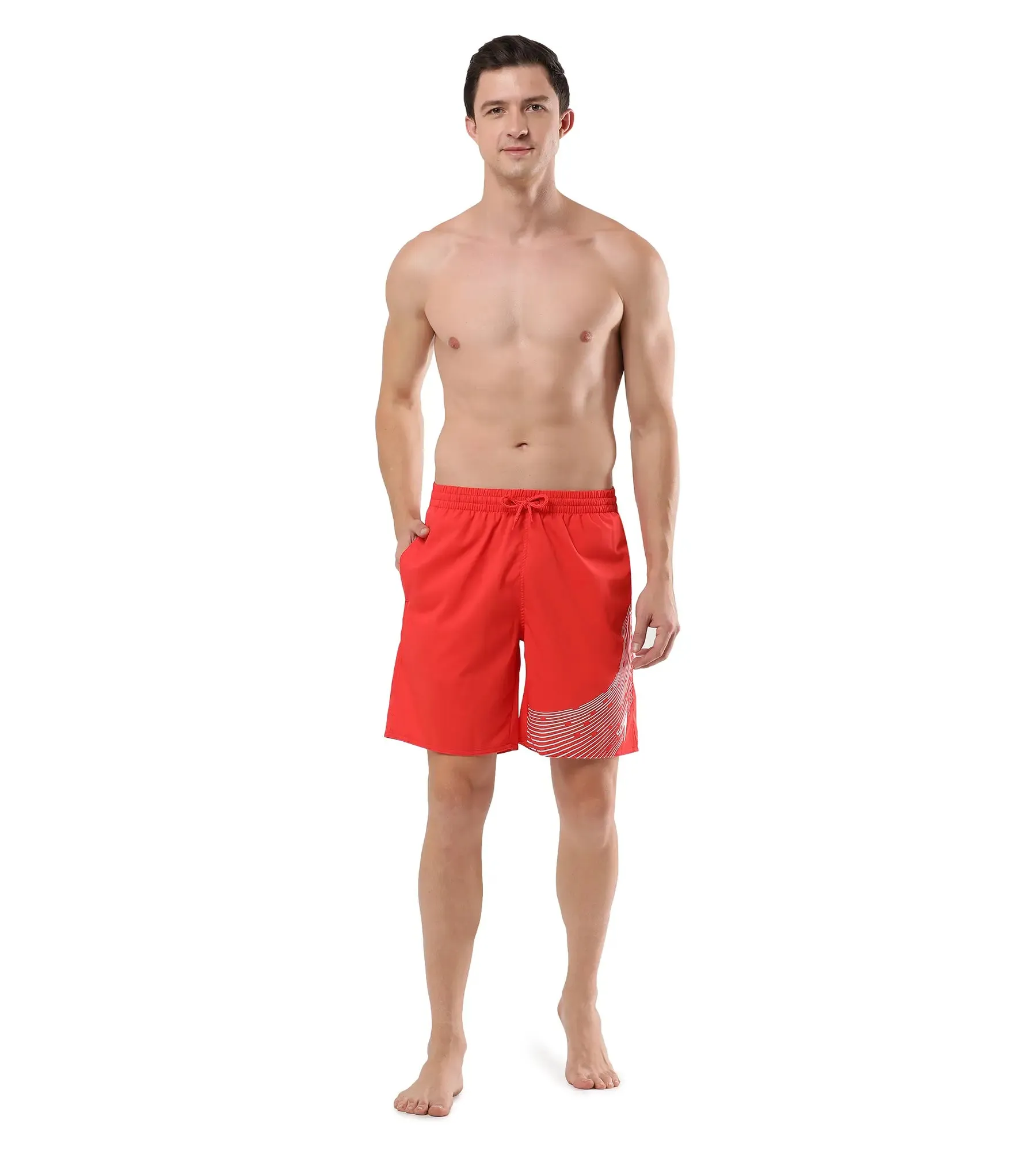 Men's Essential Medley Logo Printed Watershorts - Watermelon  &  White