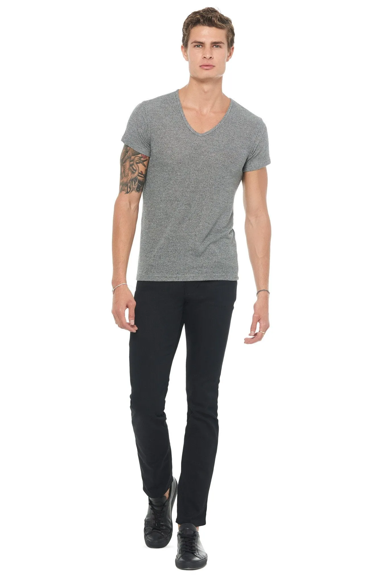 Men's Novelty Texture V-neck