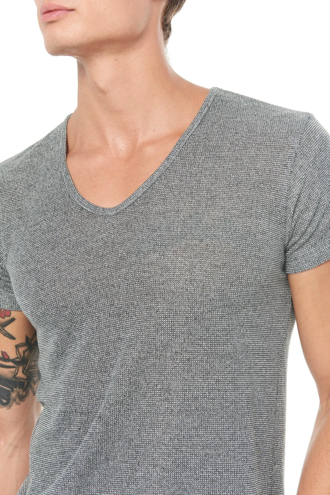 Men's Novelty Texture V-neck