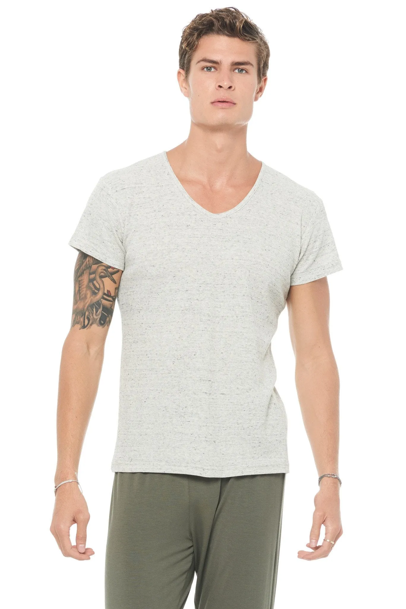 Men's Novelty Texture V-neck