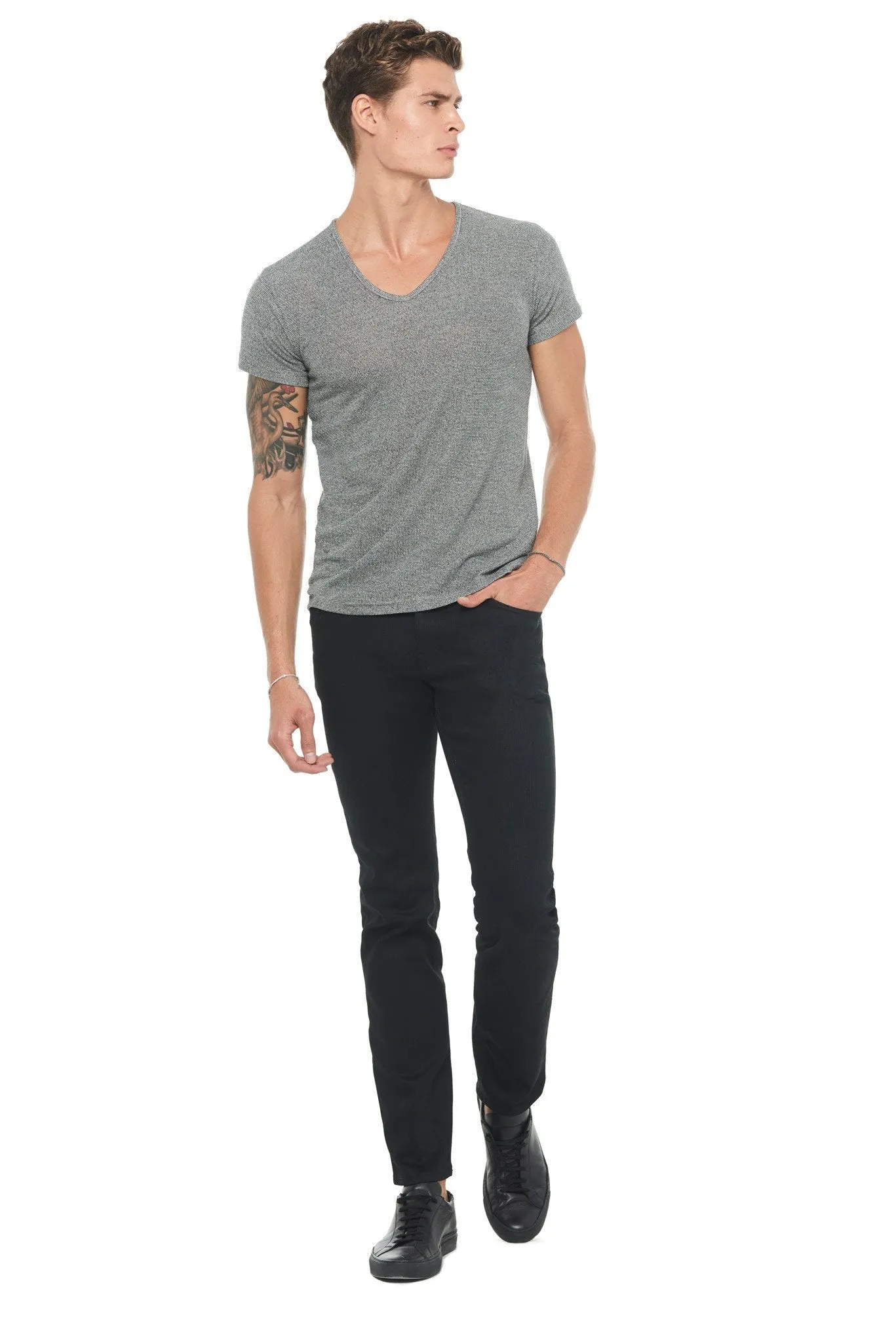 Men's Novelty Texture V-neck