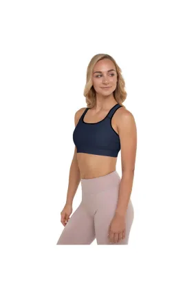 Midnight Blue Padded Sports Bra