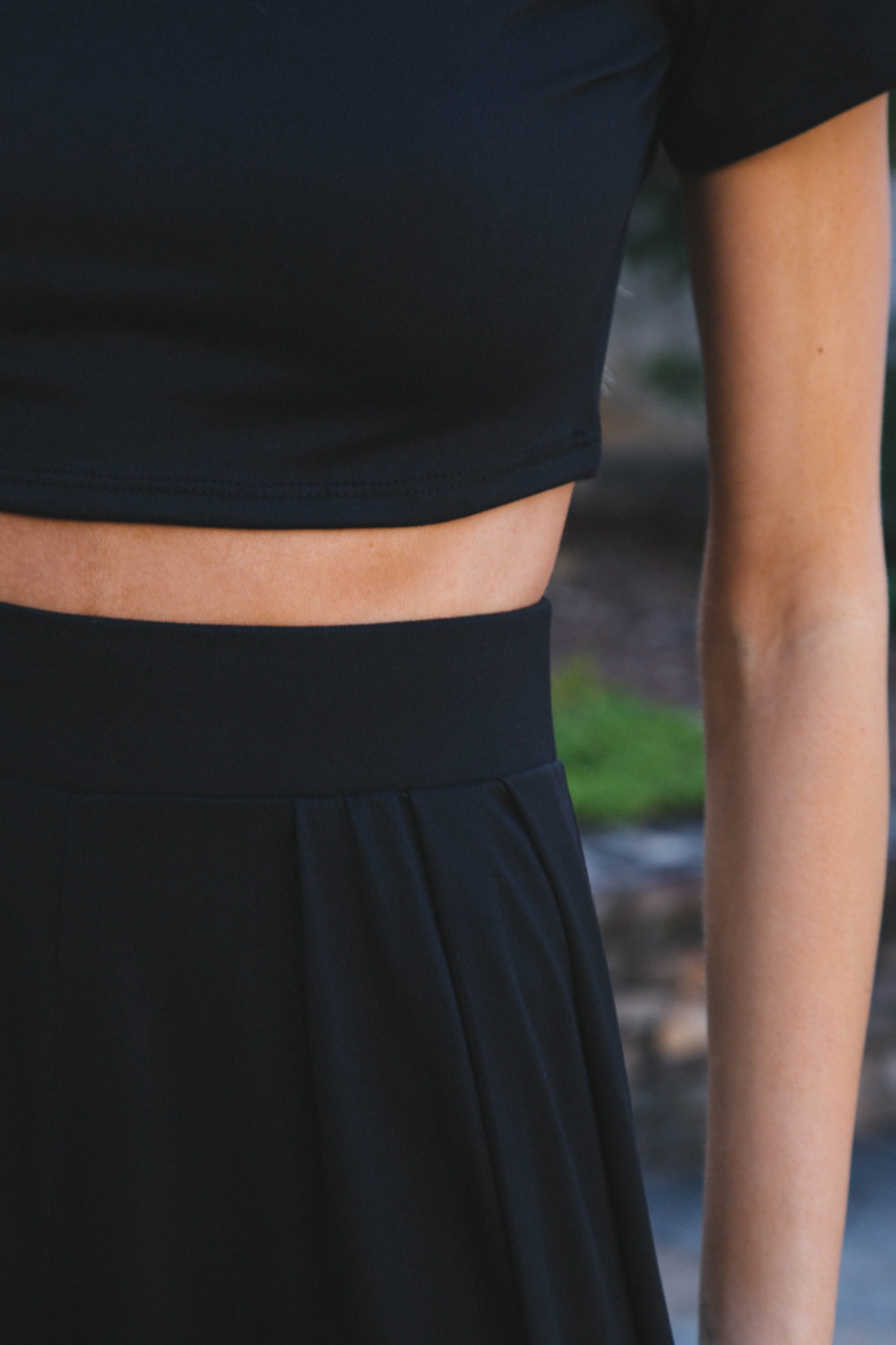 Midnight Shade Crop Top, Black