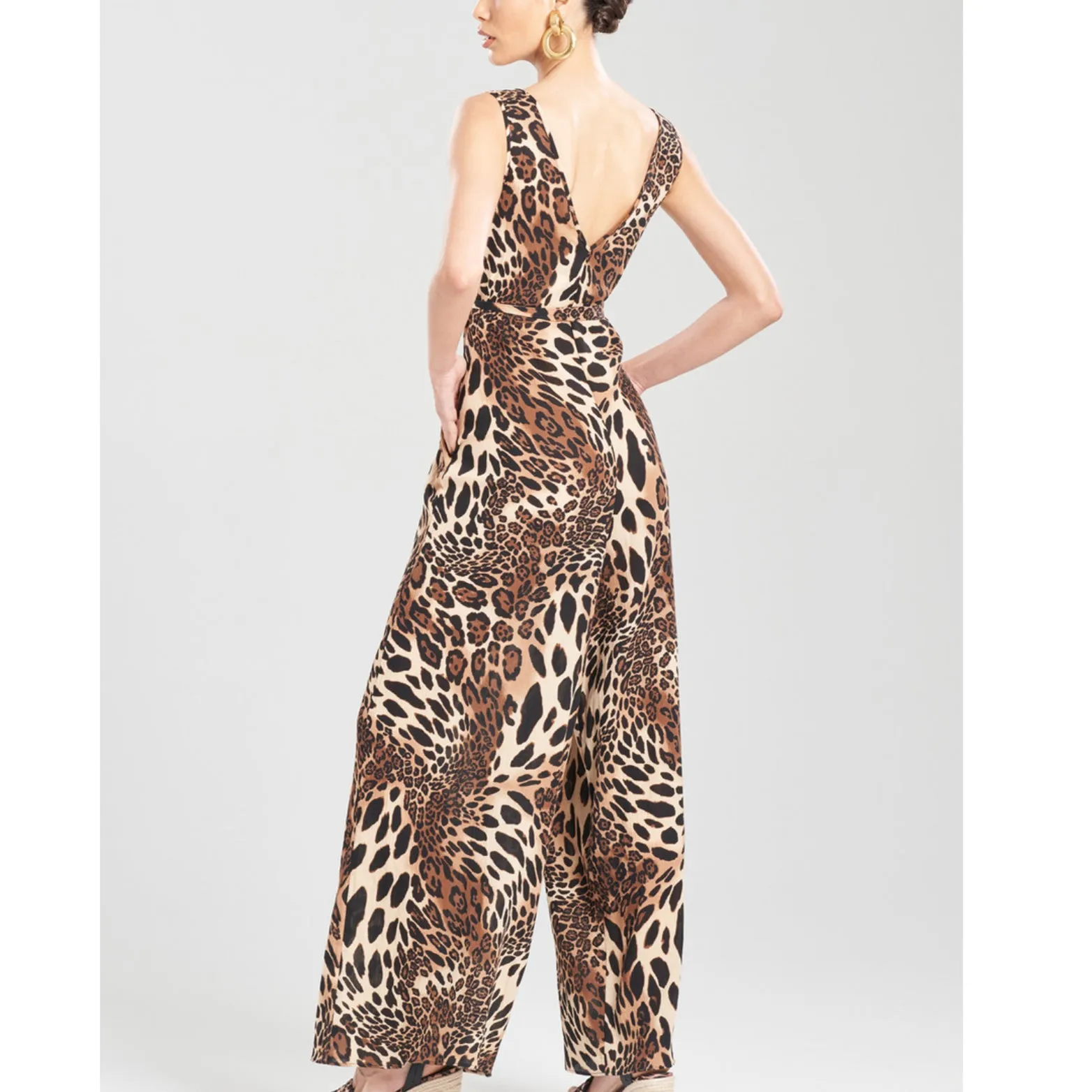 Natori Leopard Cotton Gauze Jumpsuit R78004