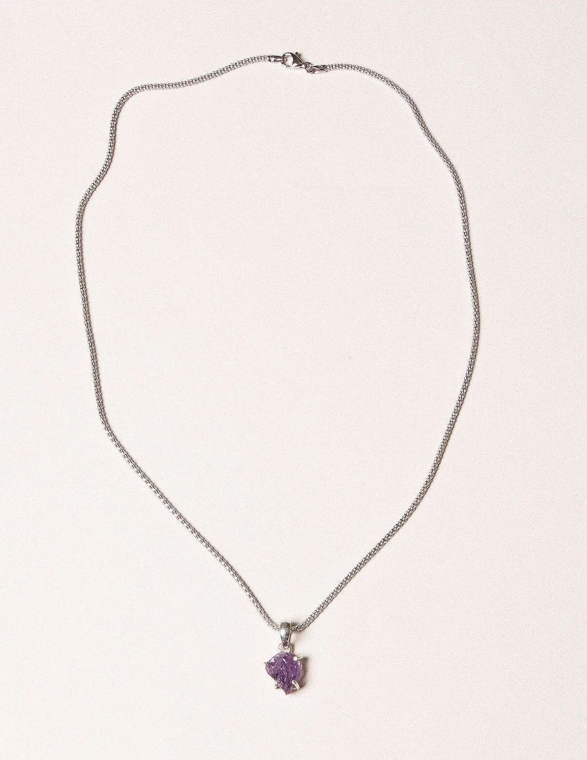 Natural Amethyst Pendant Necklace