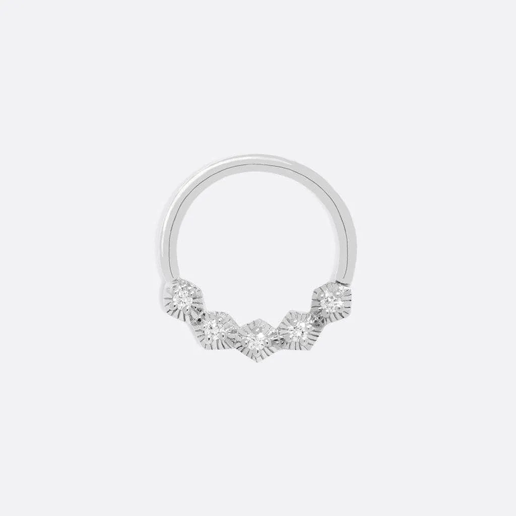 Nova Diamond Seam Ring - 14K WHITE