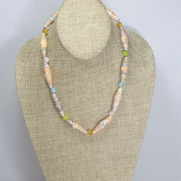 Odessa Paper Bead Necklace