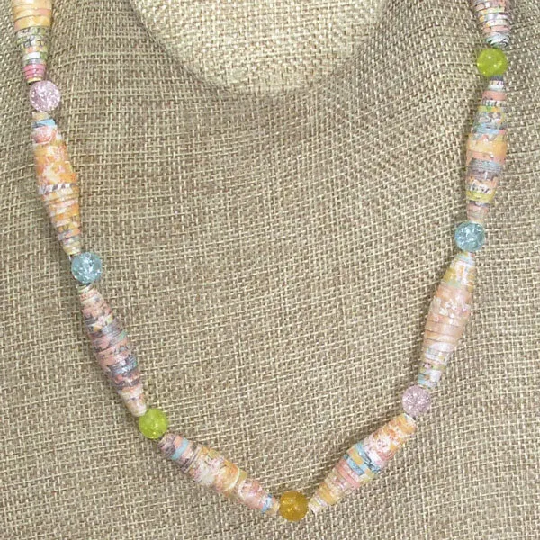 Odessa Paper Bead Necklace