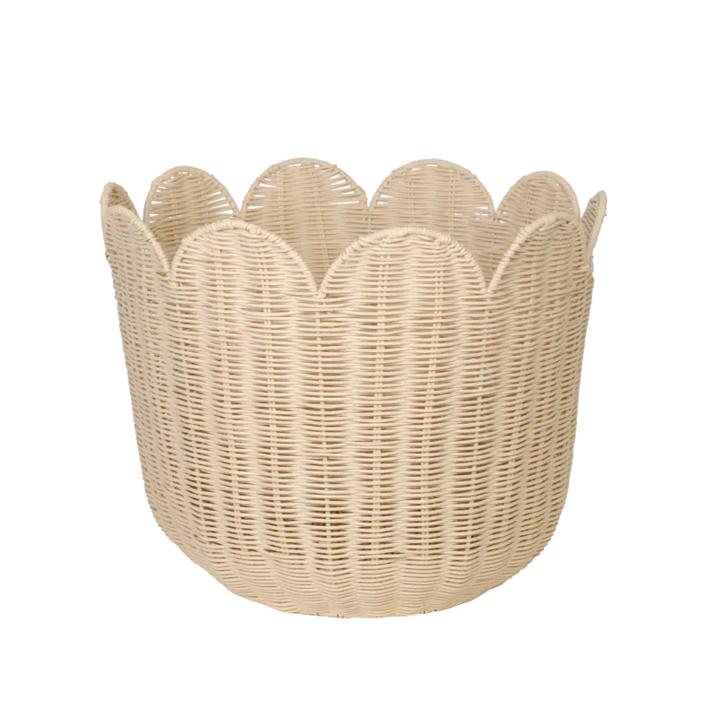 Olli Ella Rattan Tulip Basket - Nude ***Pickup Instore Only***