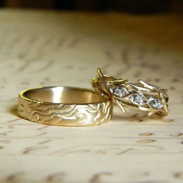 One of a kind wedding rings for Neva and Fredo