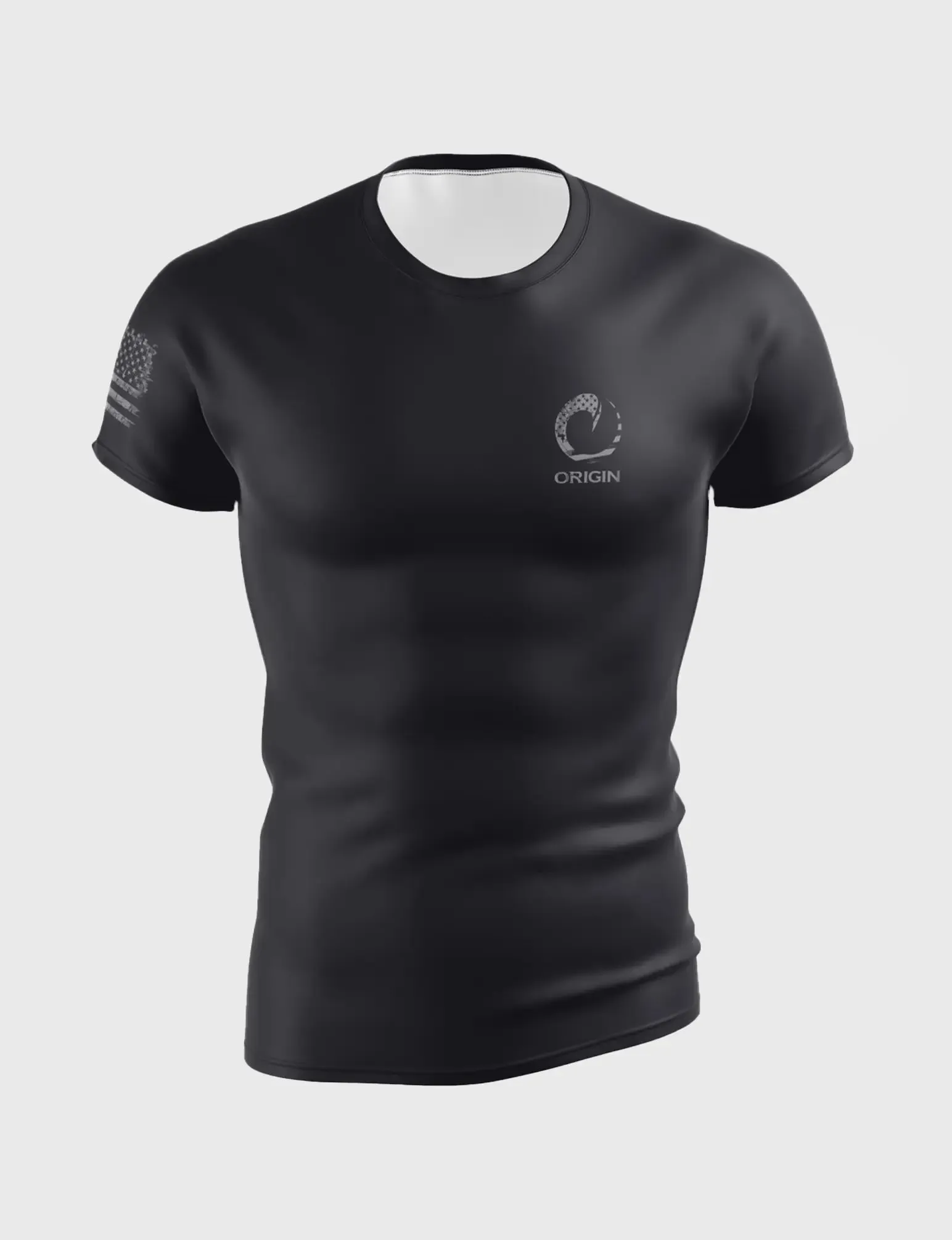 ORIGIN™ FLAG-FILLED WAVE - COMFORT FIT SS RASHGUARD