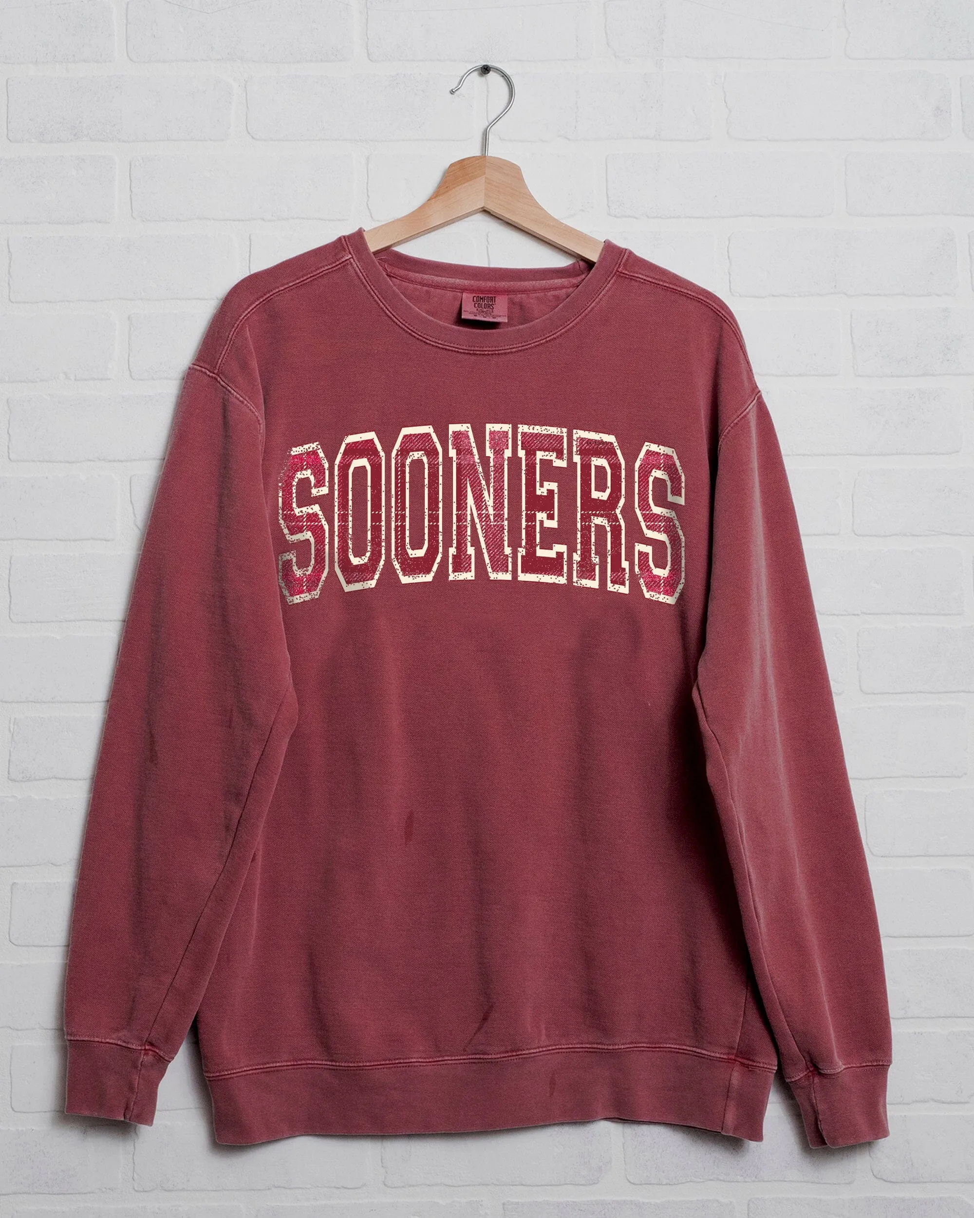 OU Sooners Tartan Crimson Sweatshirt