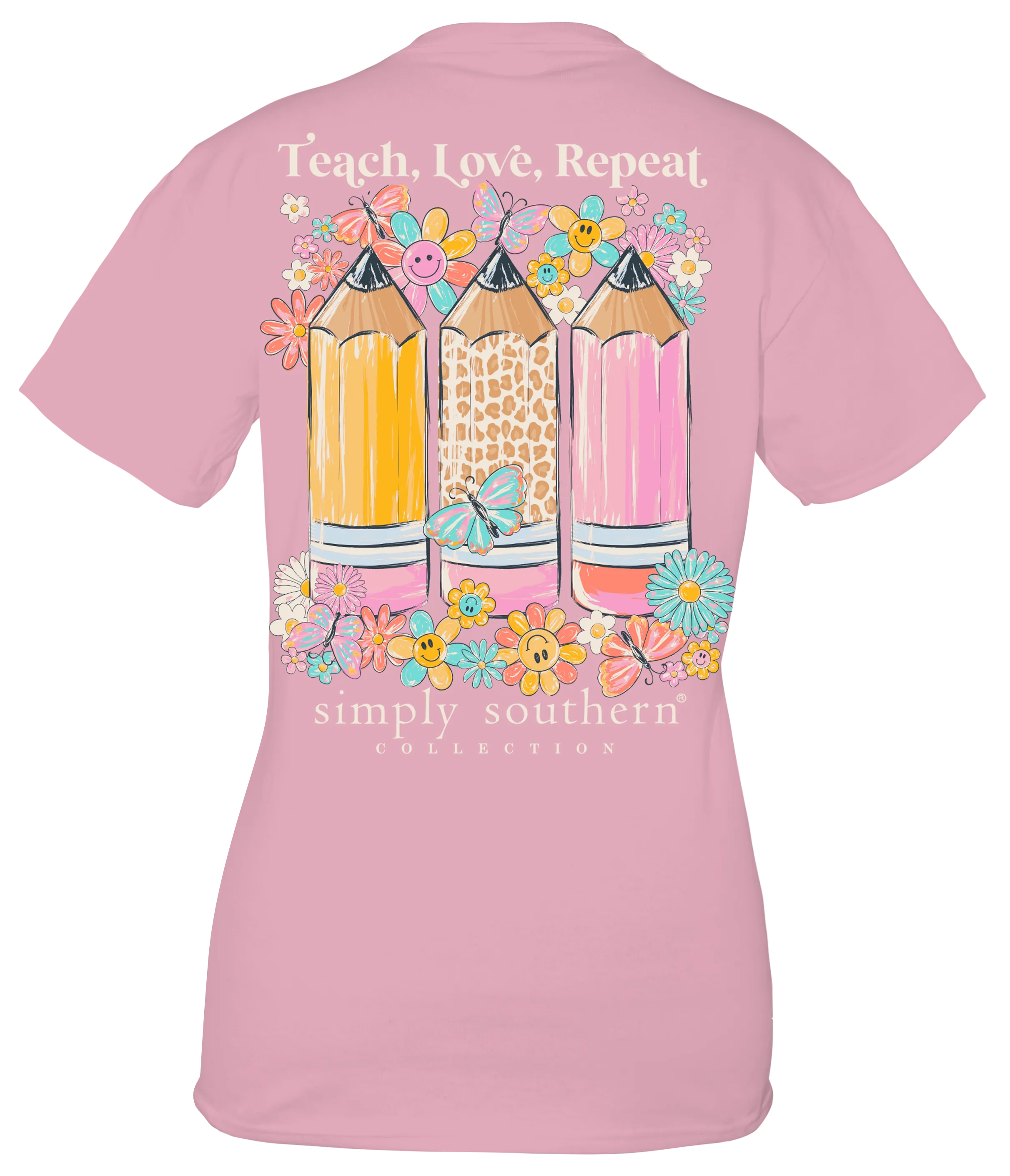 Pencils & Flowers Short Sleeve T-Shirt