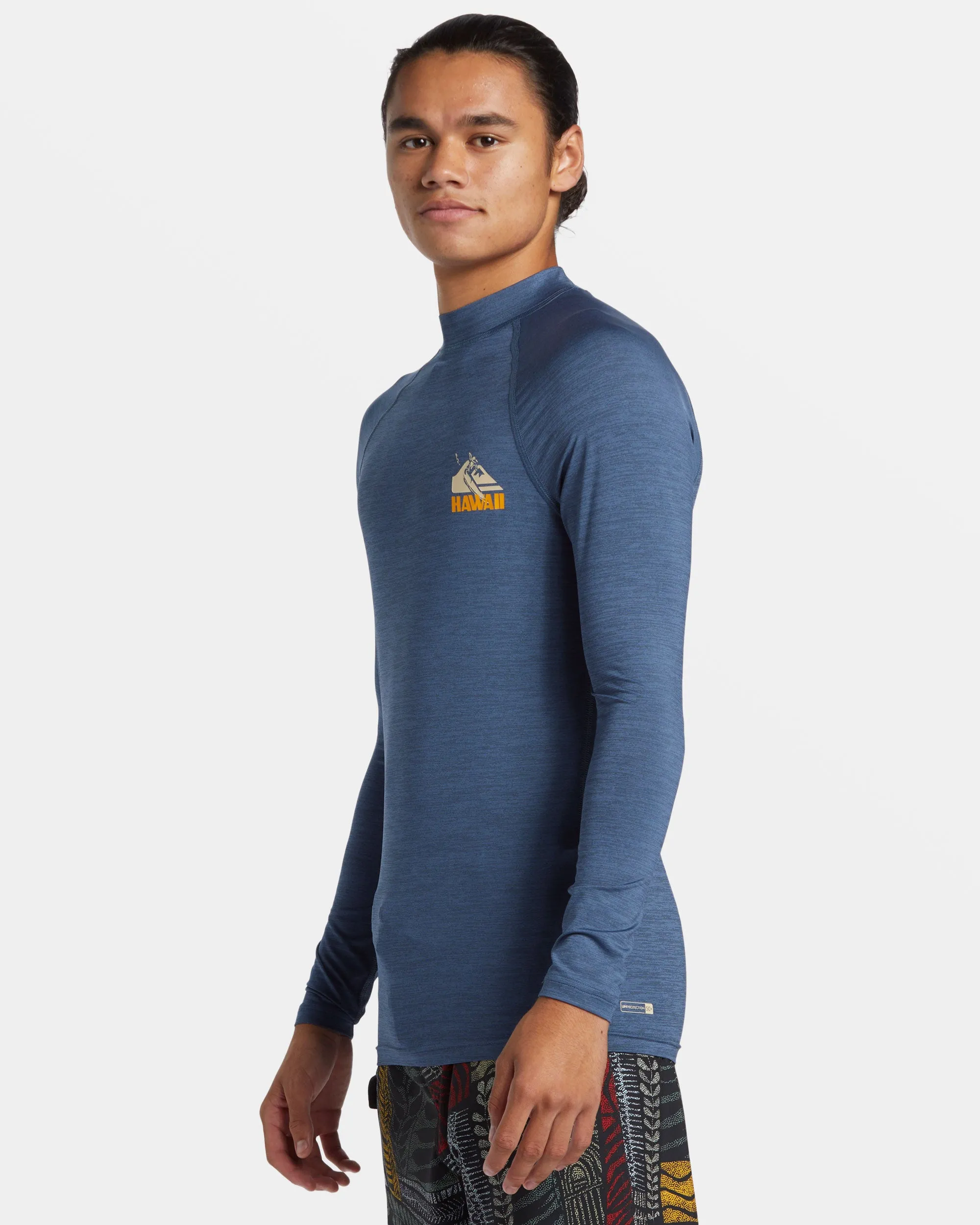 Petroglyph UPF 50 Long Sleeve Rashguard - Vintage Indigo Heather