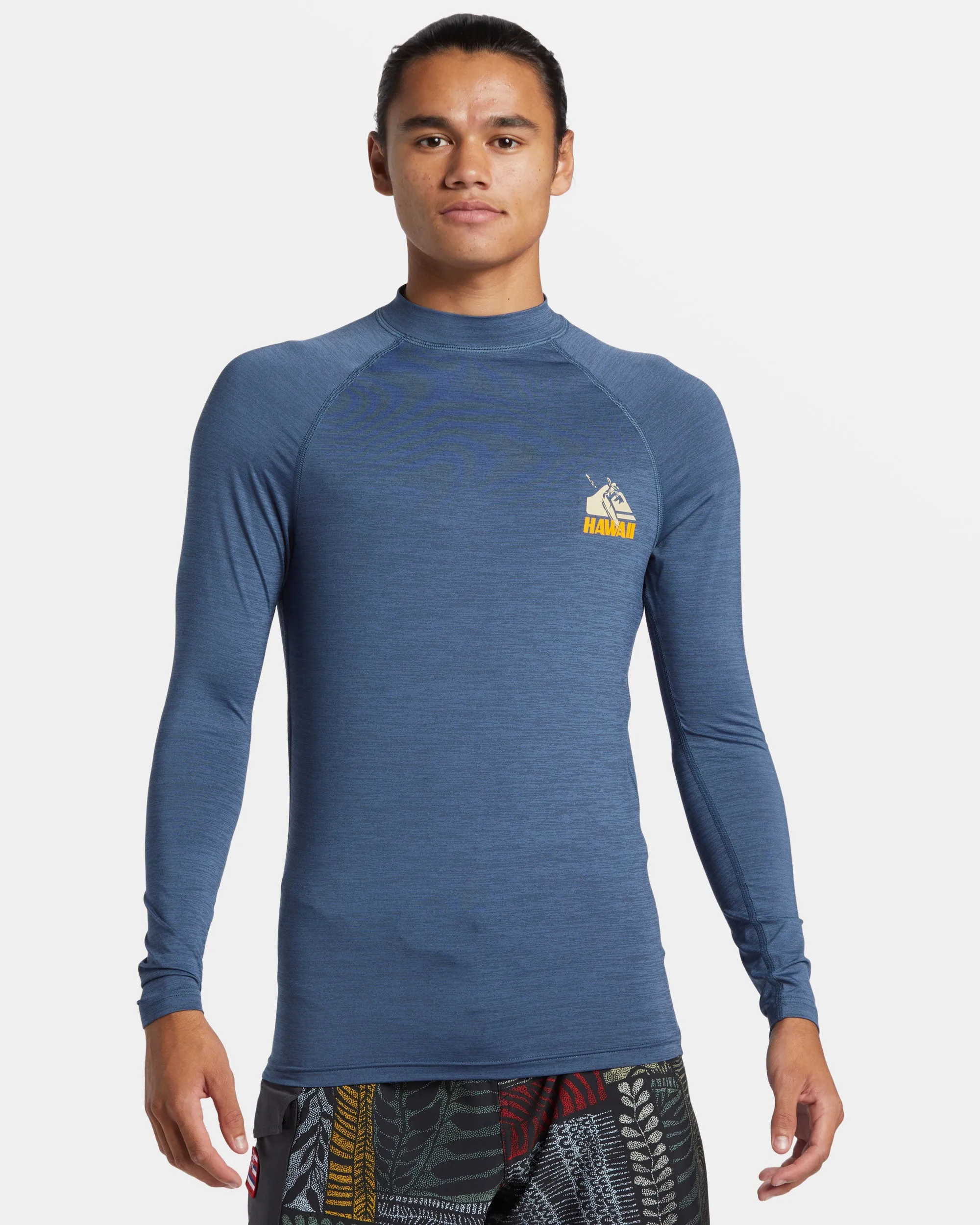 Petroglyph UPF 50 Long Sleeve Rashguard - Vintage Indigo Heather