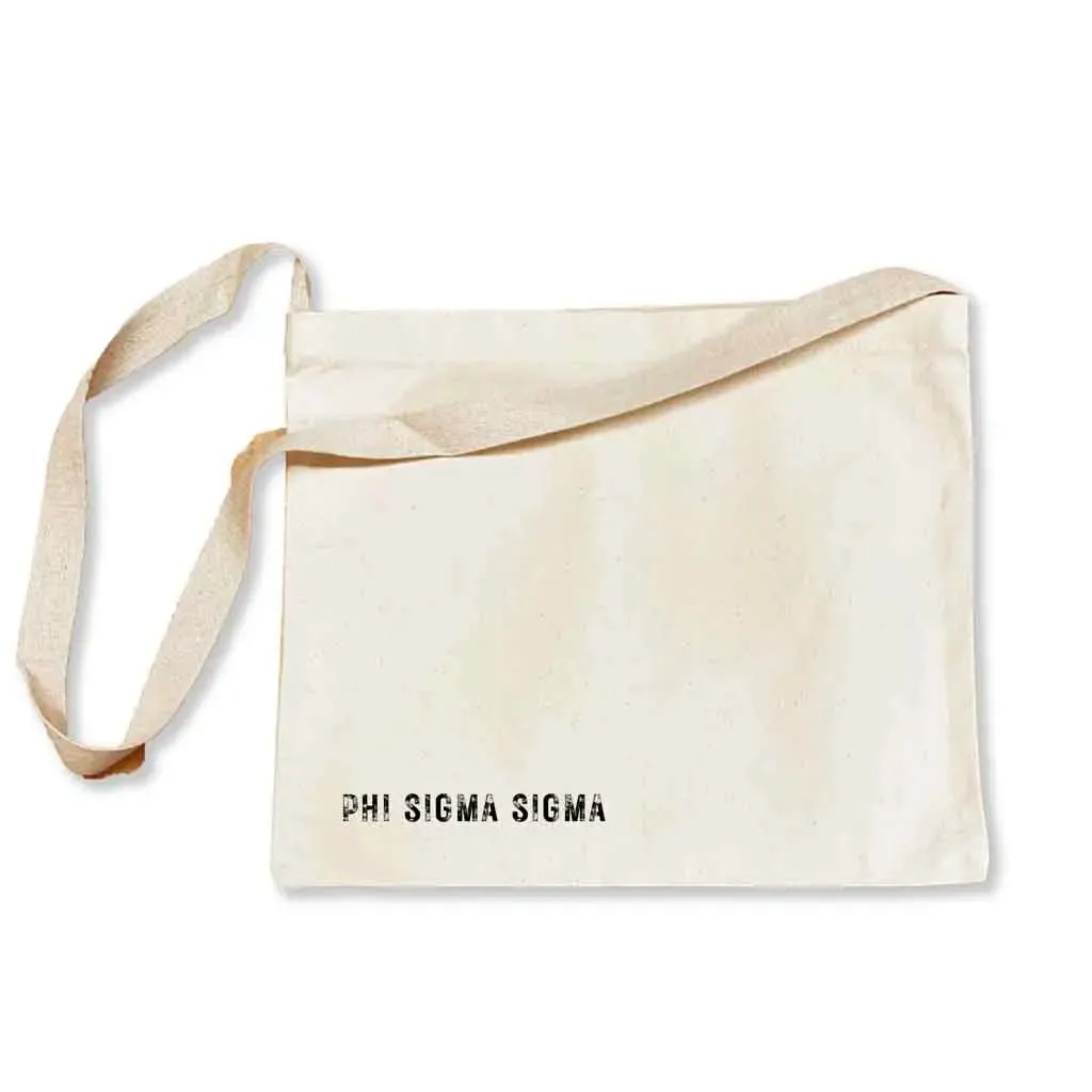 Phi Sigma Sigma Sorority Messenger Bag with Cross Body Strap