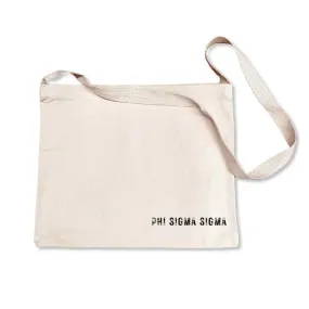 Phi Sigma Sigma Sorority Messenger Bag with Cross Body Strap