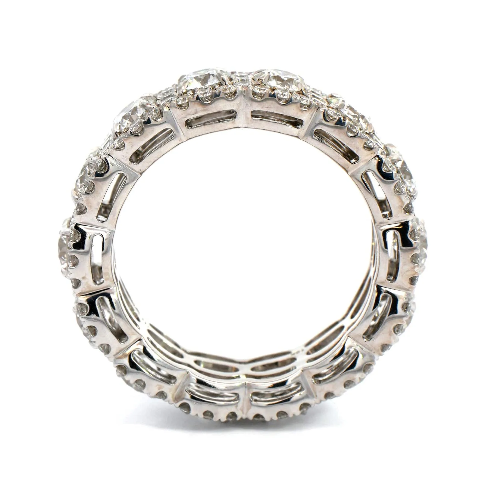 Platinum Round Diamond Eternity Band