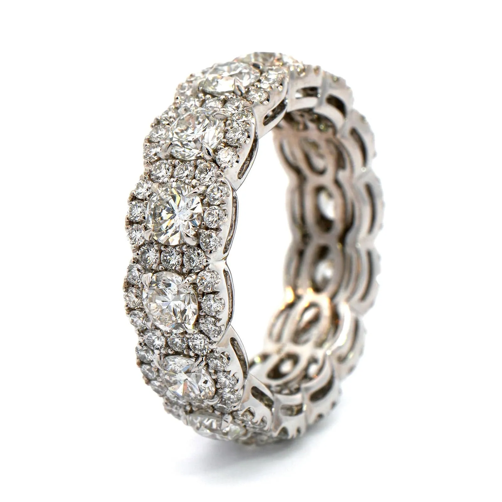 Platinum Round Diamond Eternity Band