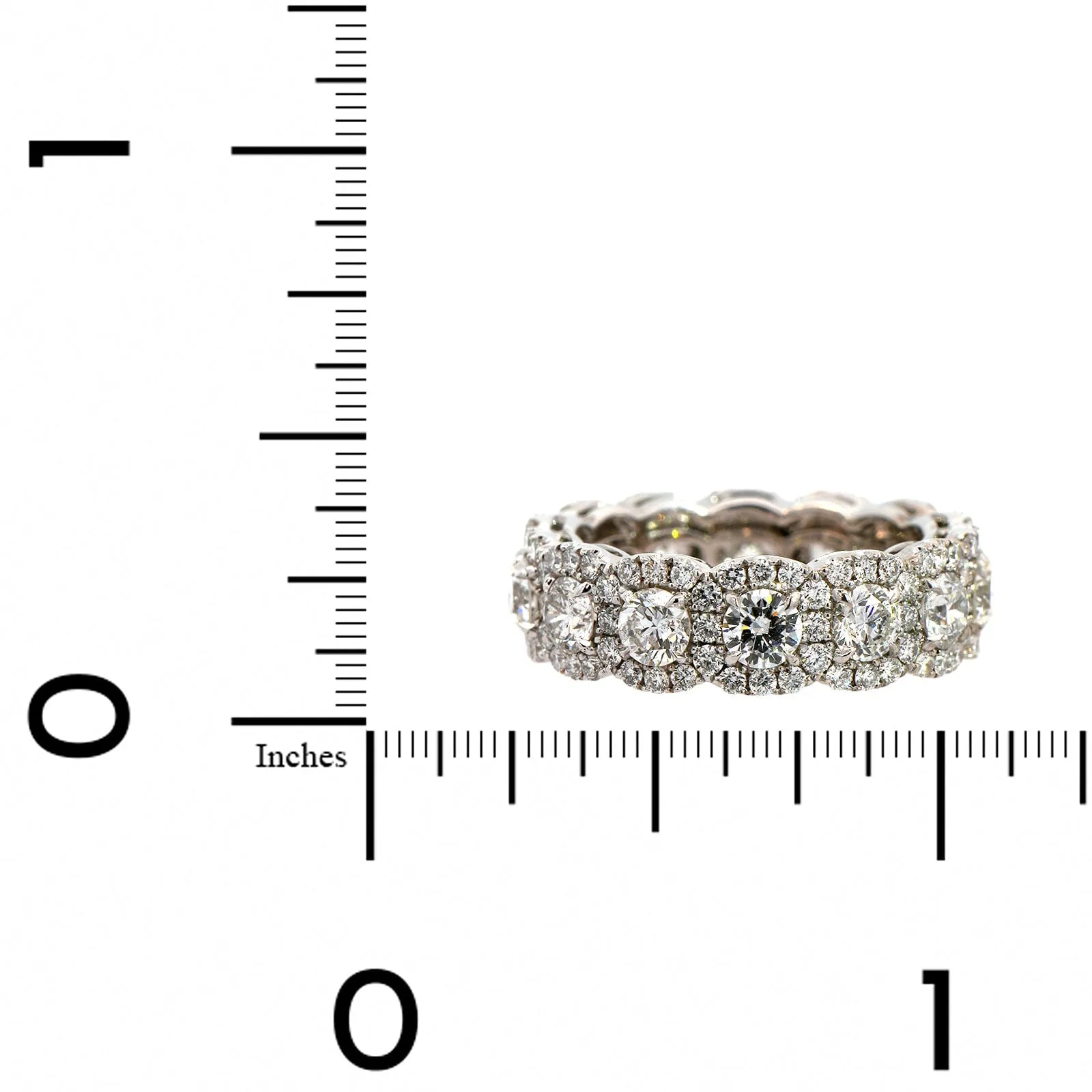 Platinum Round Diamond Eternity Band