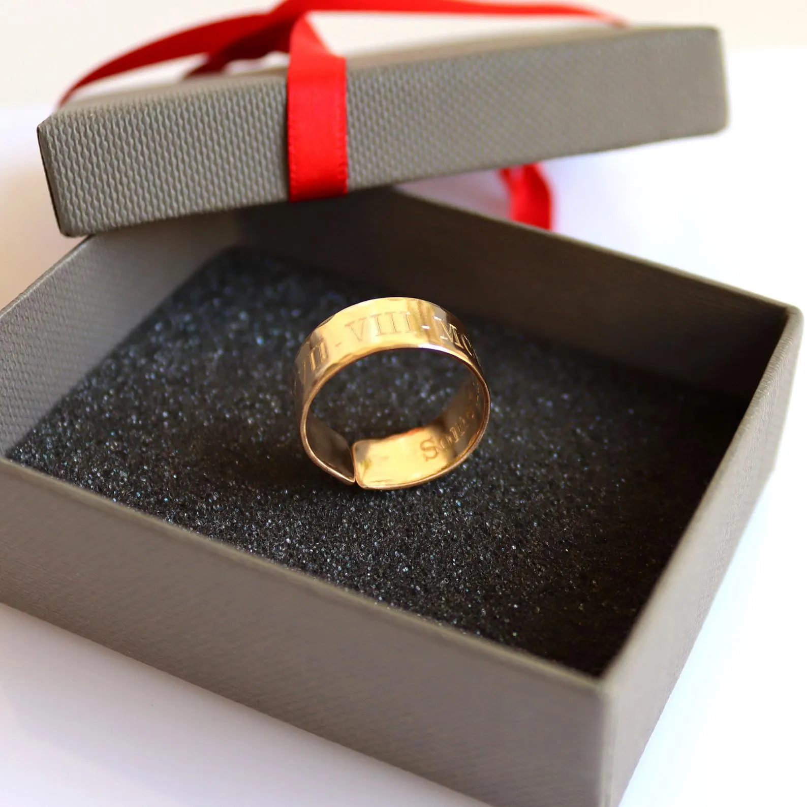 Promise Gift - Custom Gold Filled Band Ring for Men