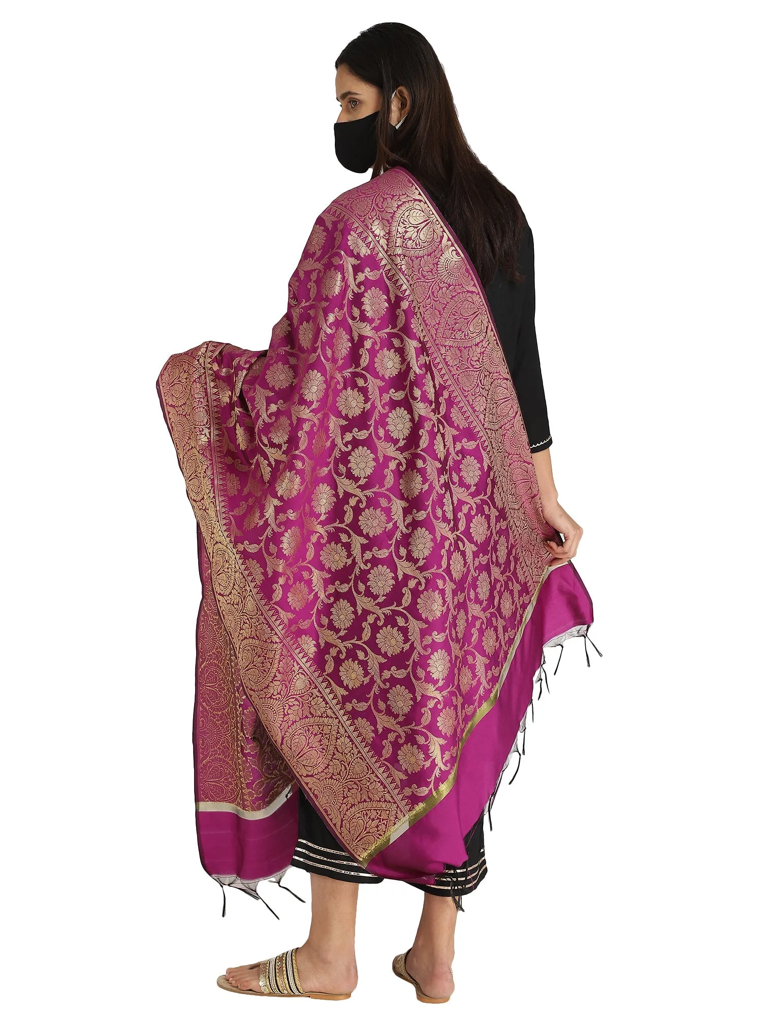 Purple Banarasi Dupatta