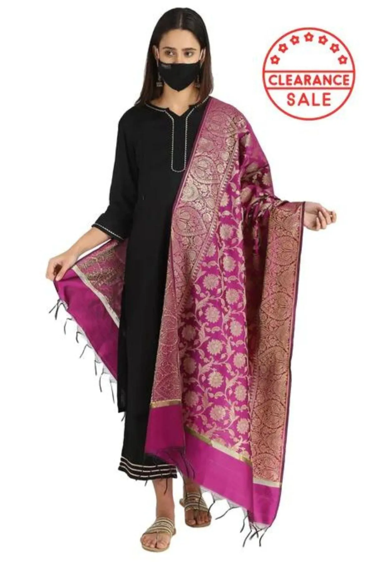 Purple Banarasi Dupatta