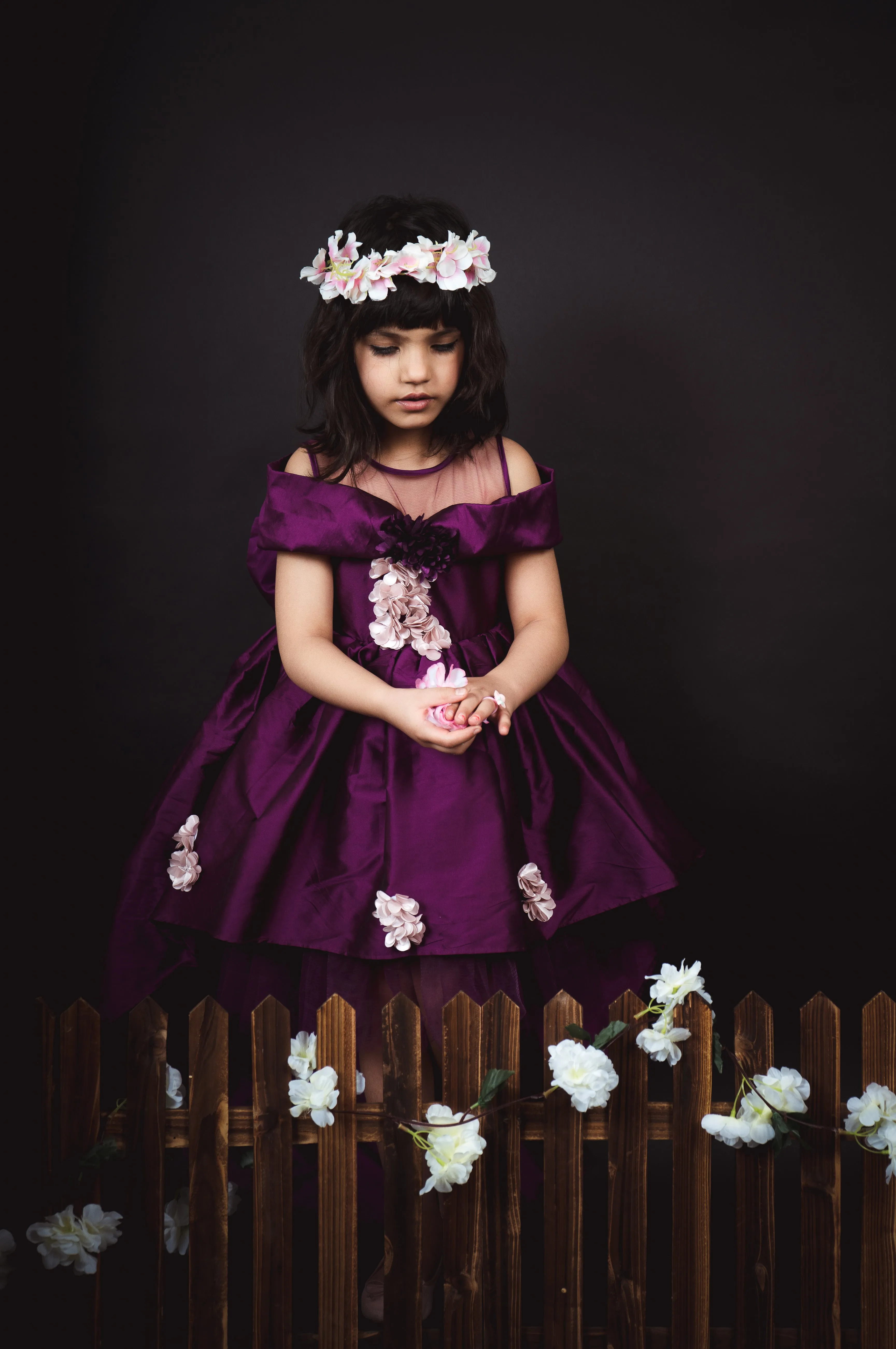 Purple Garden Hi Low Dress