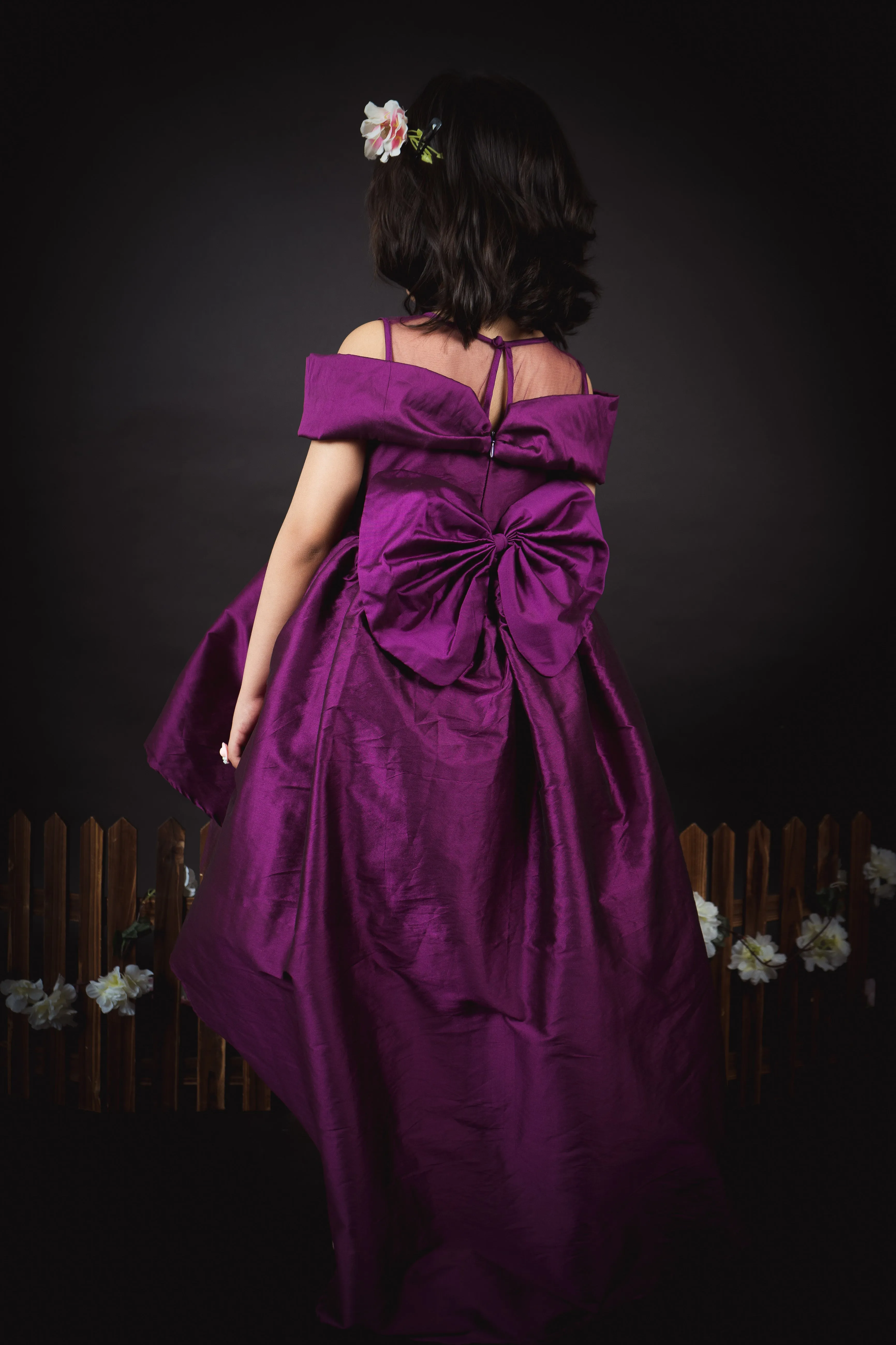 Purple Garden Hi Low Dress