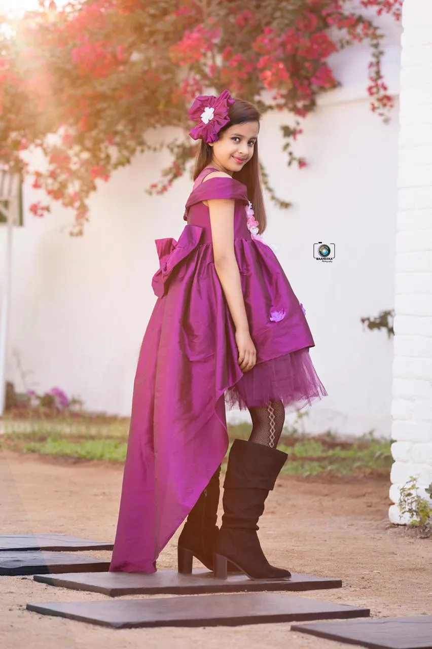 Purple Garden Hi Low Dress