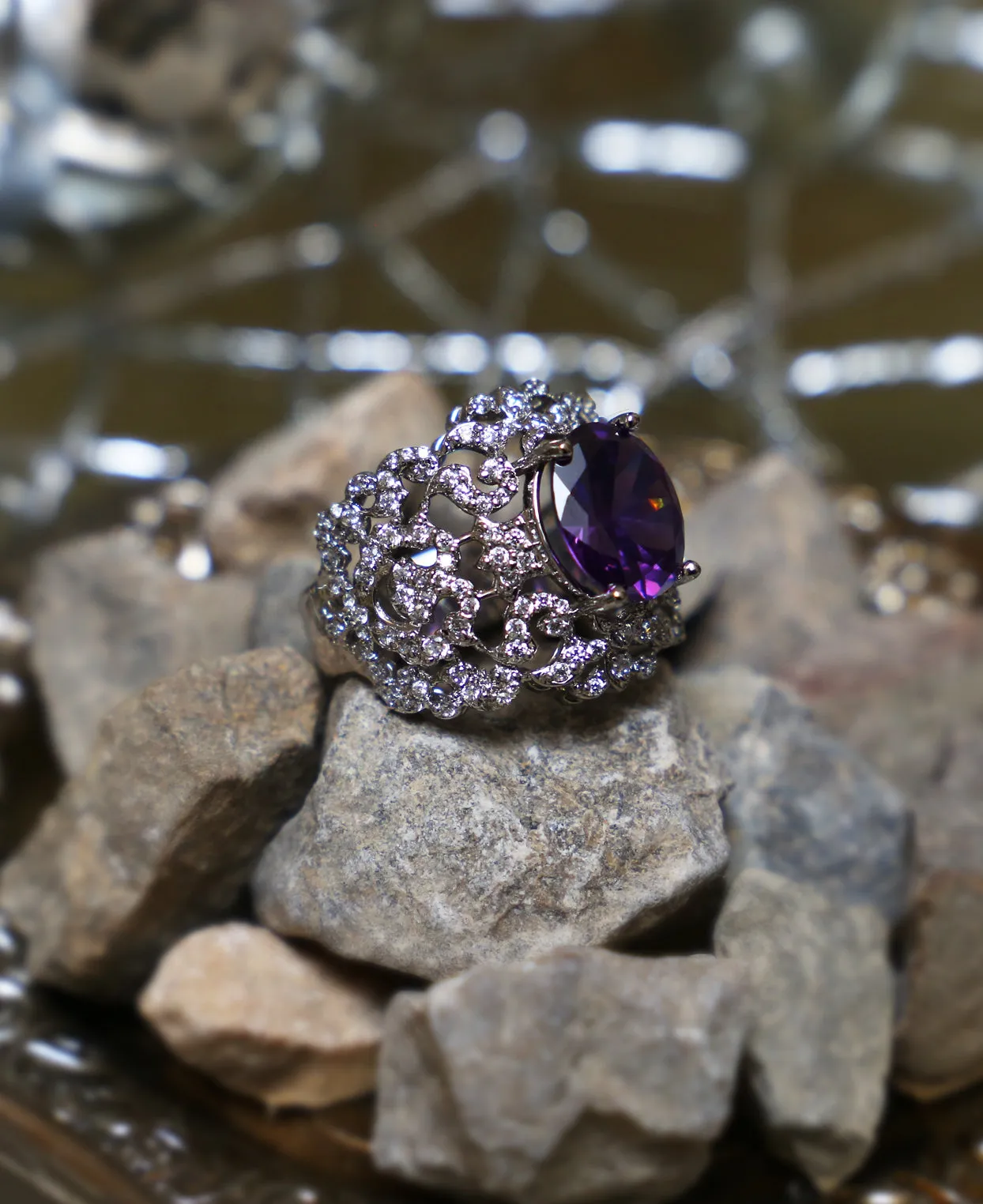 Purple Moon Ring