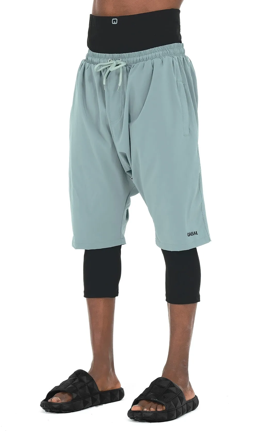 QL Halal Swim Shorts in Mint and Black