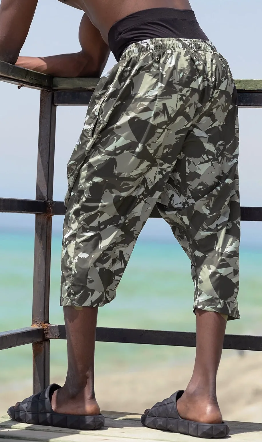 QL Halal Swim Shorts SB ARMY S24 in Khaki