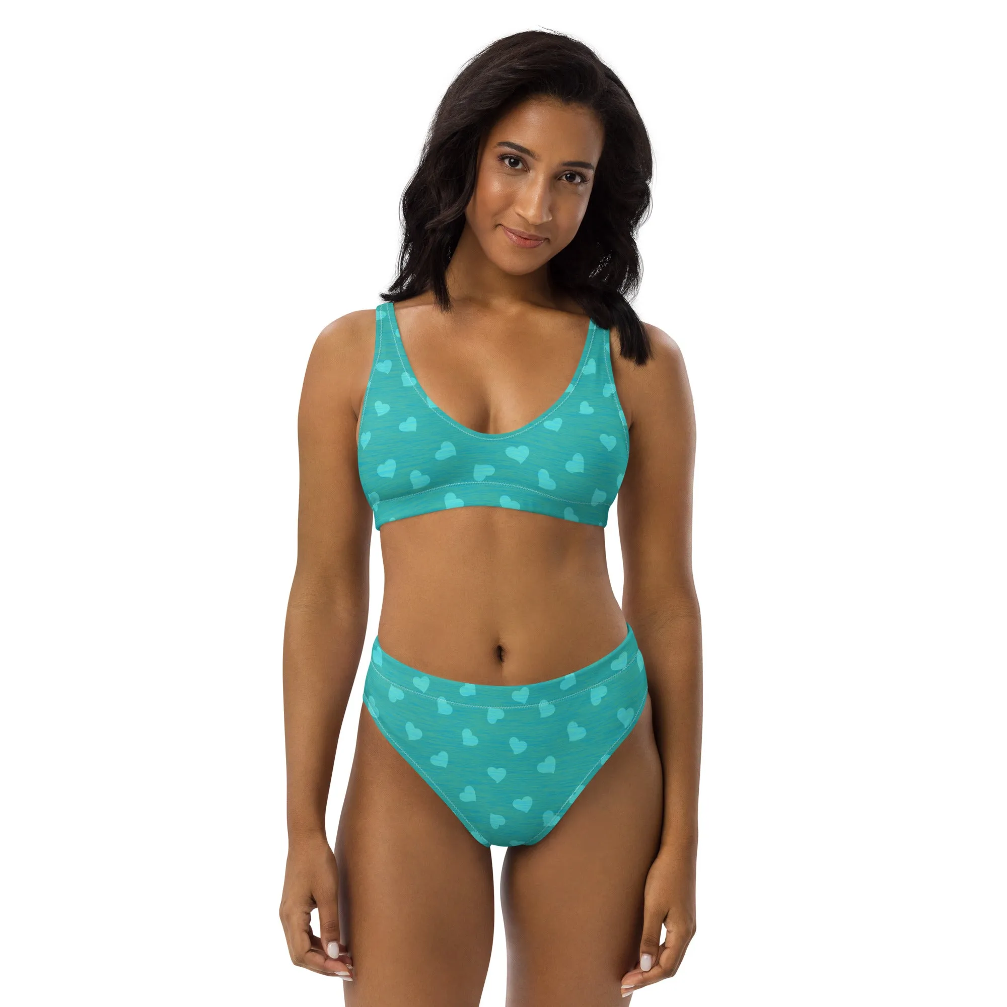 Queen of Hearts Recycled high-waisted bikini