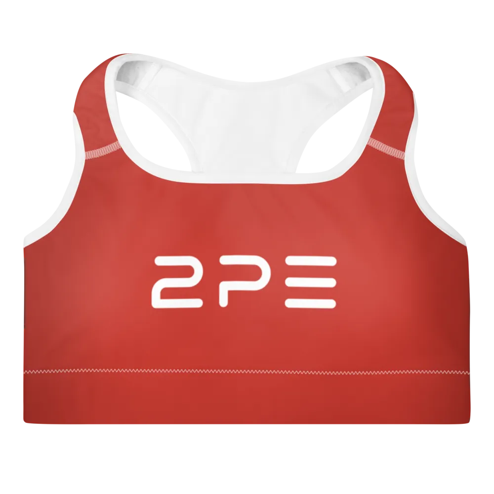 Red Padded Sports Bra