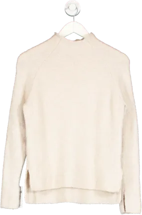 REISS Cream Sandrine Oatmeal Funnel Neck Boucle Tunic UK XS