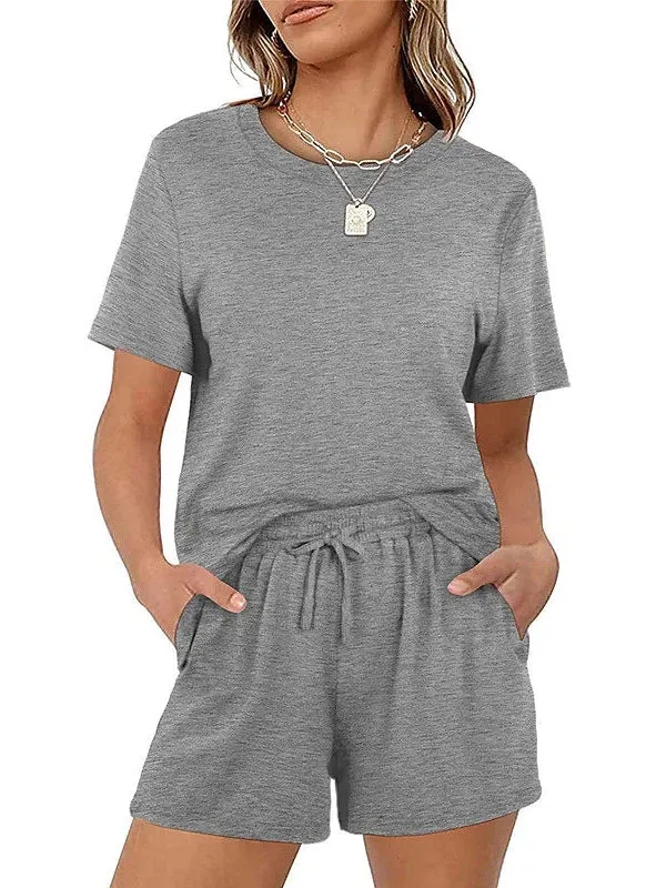 Relax in Style with the Green and Blue 2-Piece Loungewear Set for Women