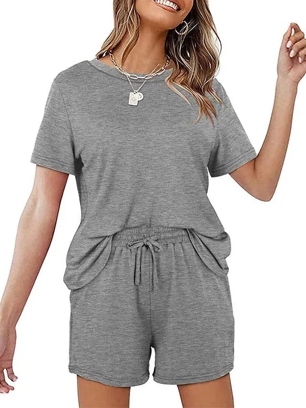 Relax in Style with the Green and Blue 2-Piece Loungewear Set for Women