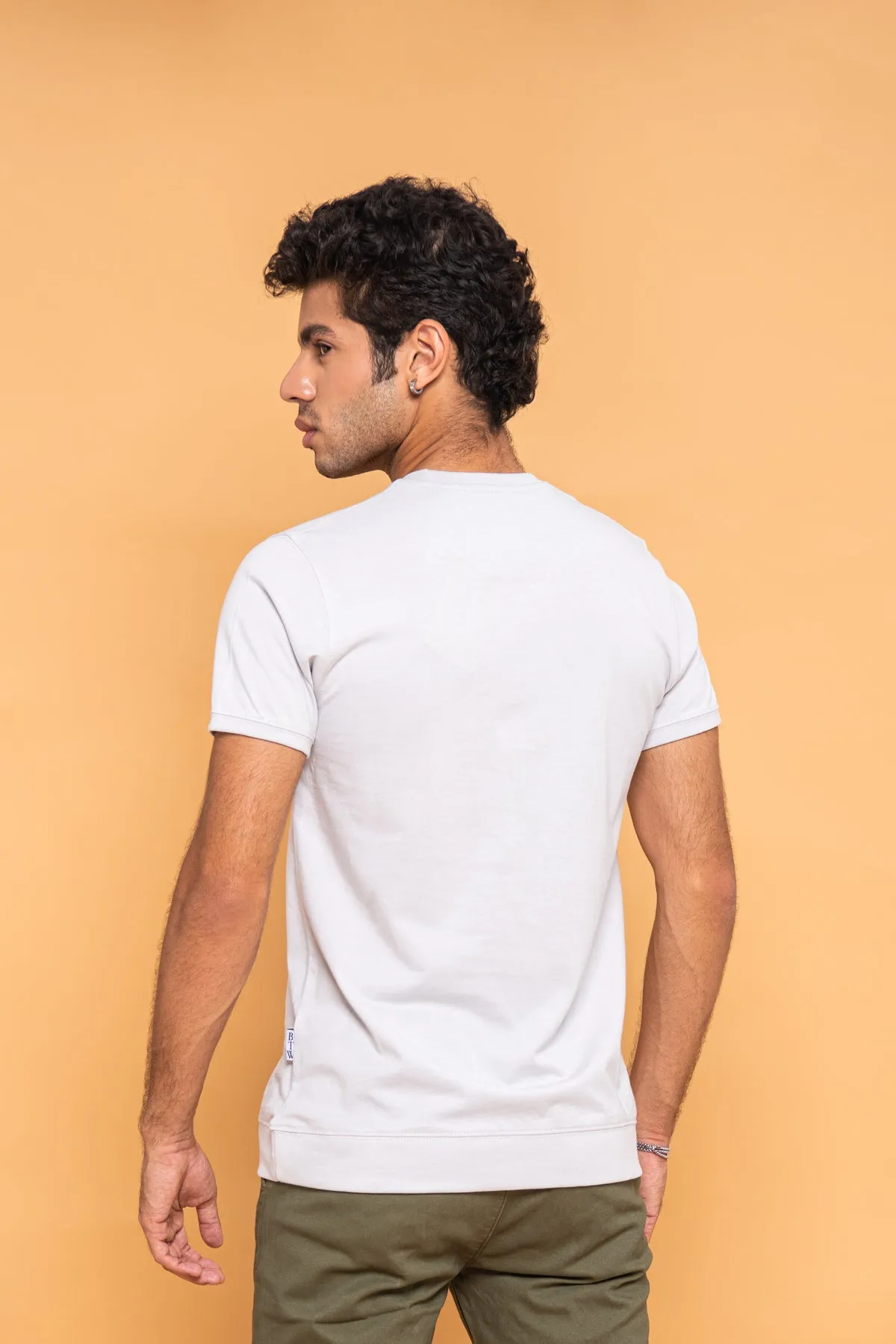 RELAXED FIT T-SHIRT WITH RIBBED HEM