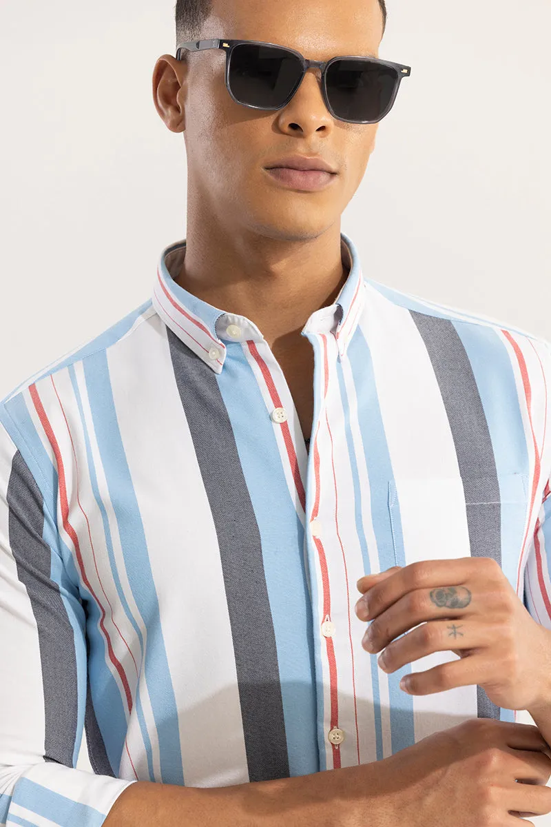 Retro Stripe Blue Shirt