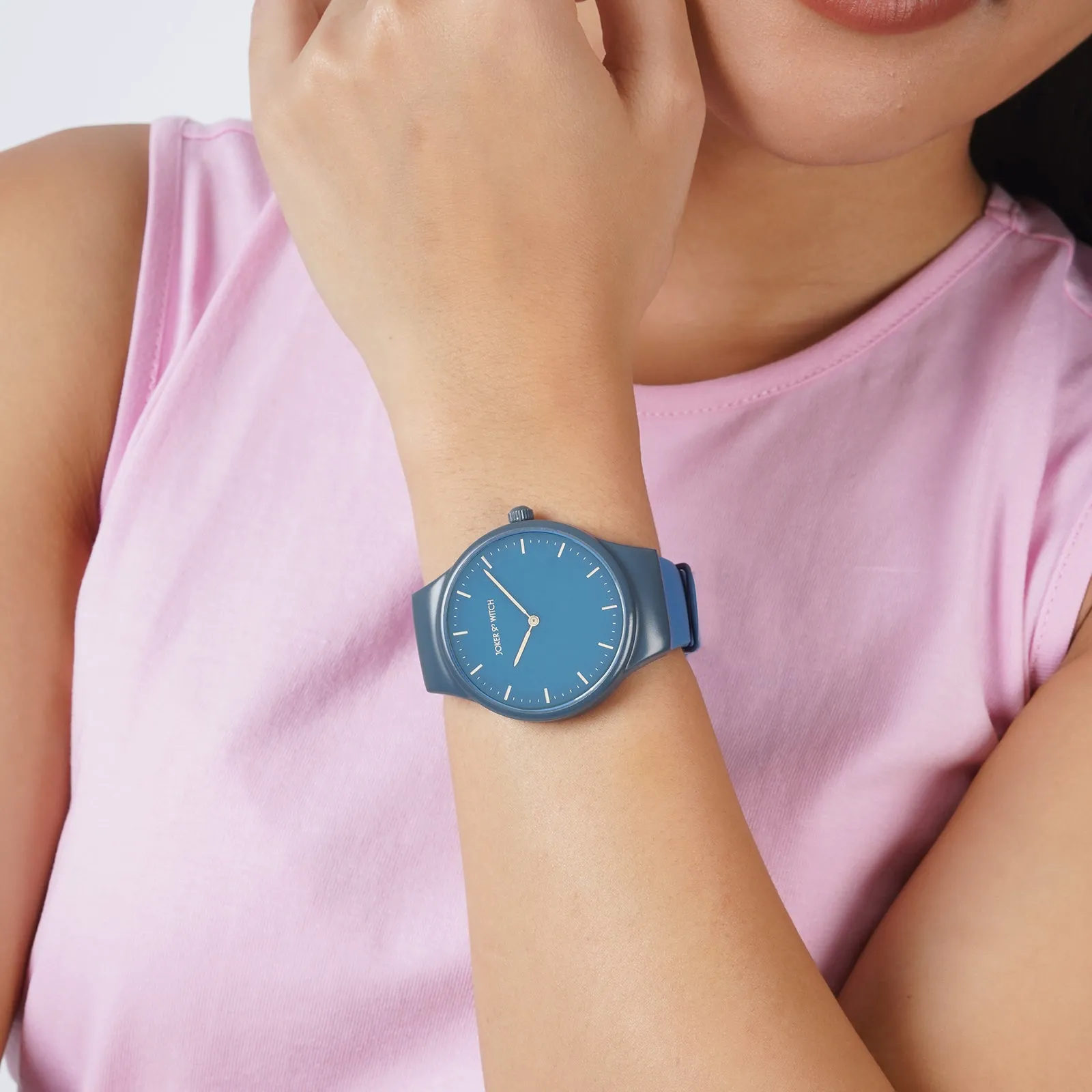 Riviera Blue Silicone Strap Watch