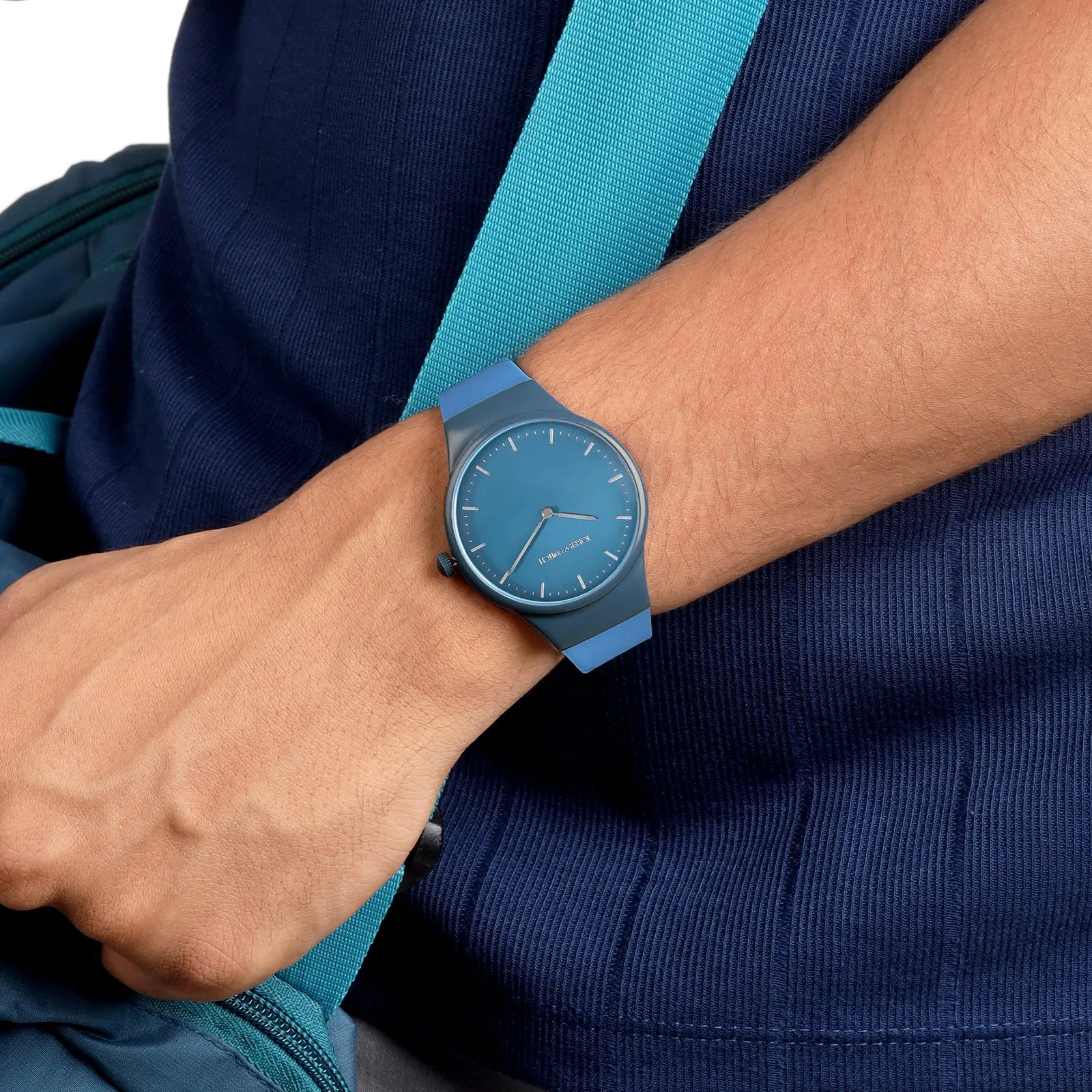 Riviera Blue Silicone Strap Watch