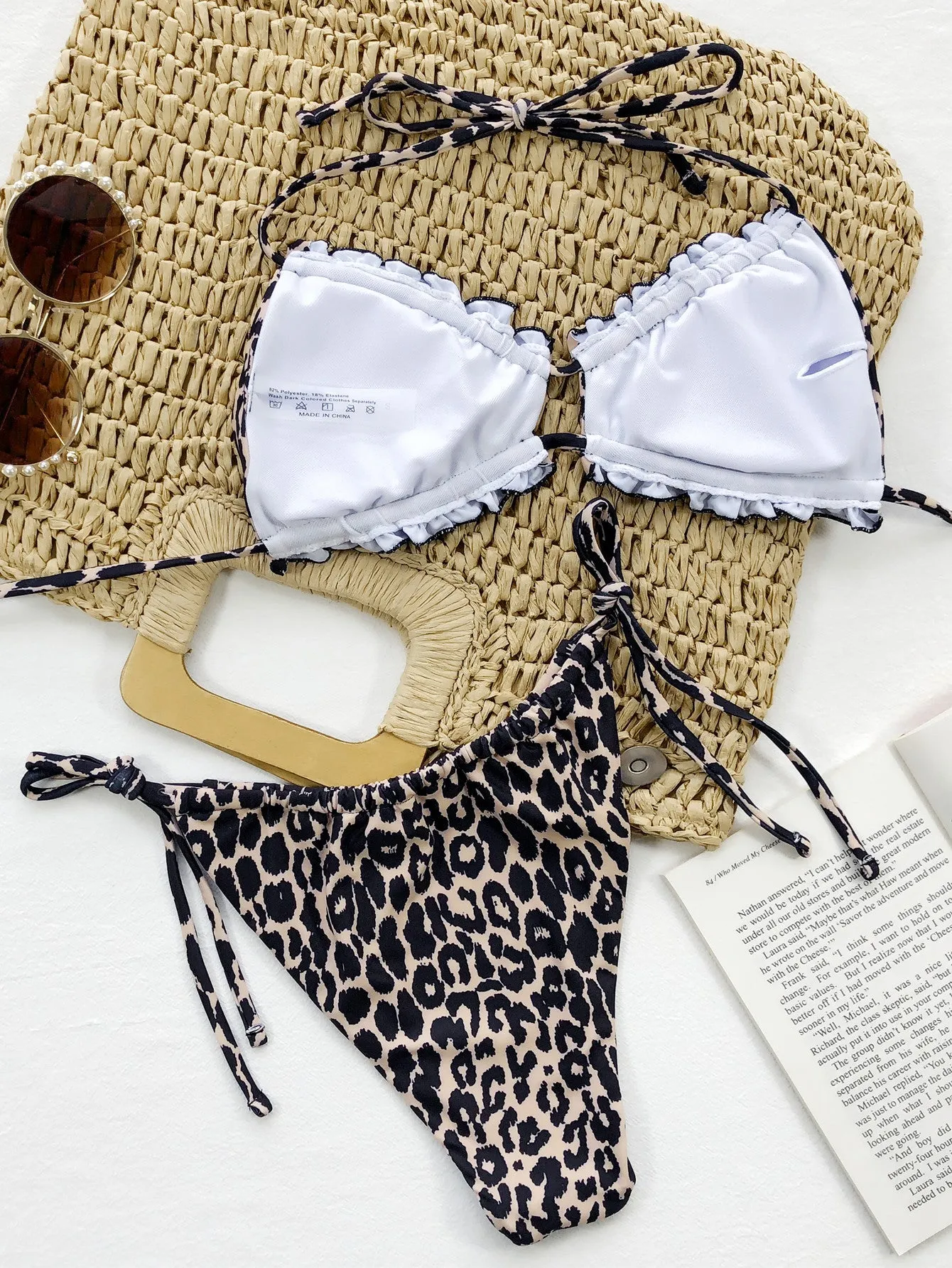 Rüschen-Trill-Neckholder-Bikini-Set