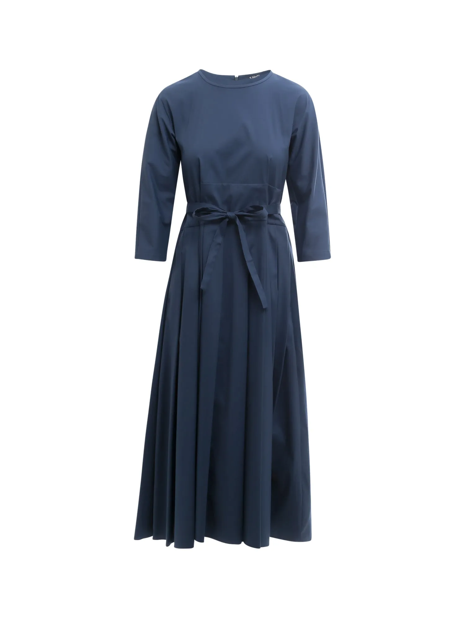 'S Max Mara Poplin Pleated Midi Dress