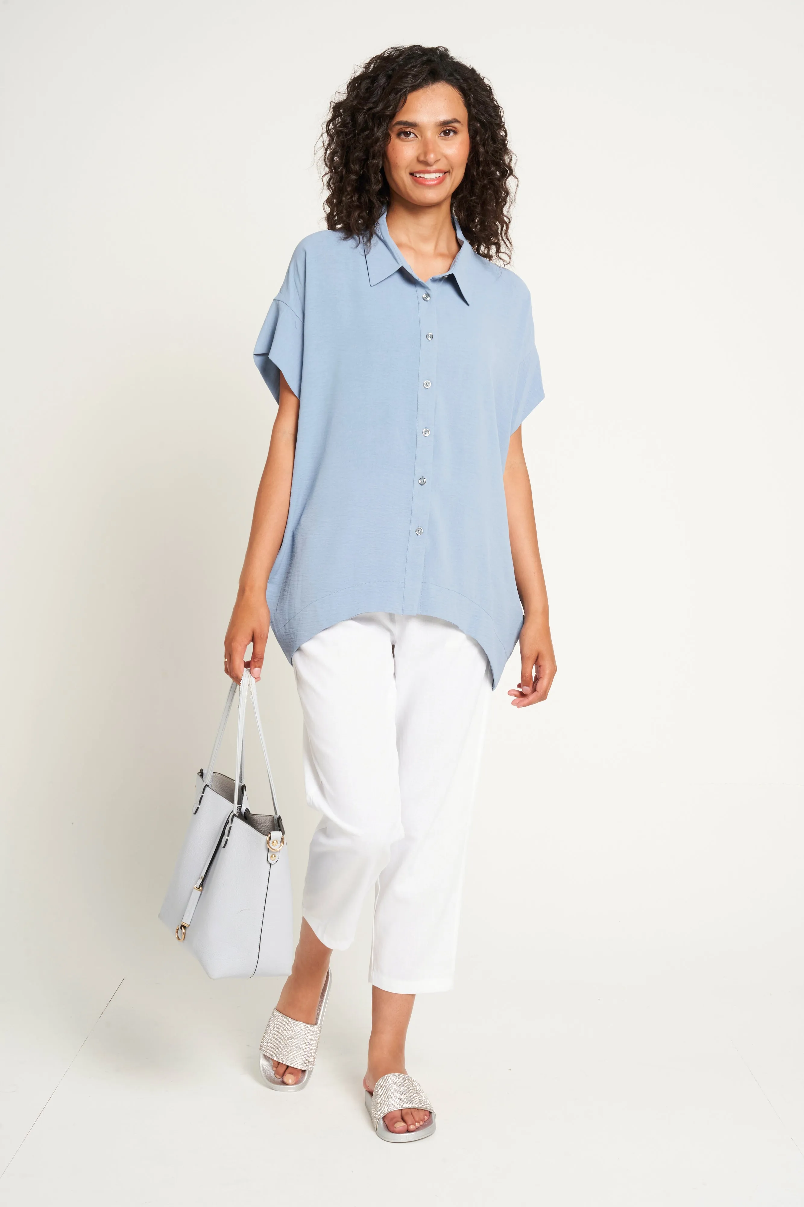 Saloos Deep Cuffs Oversized Shirt