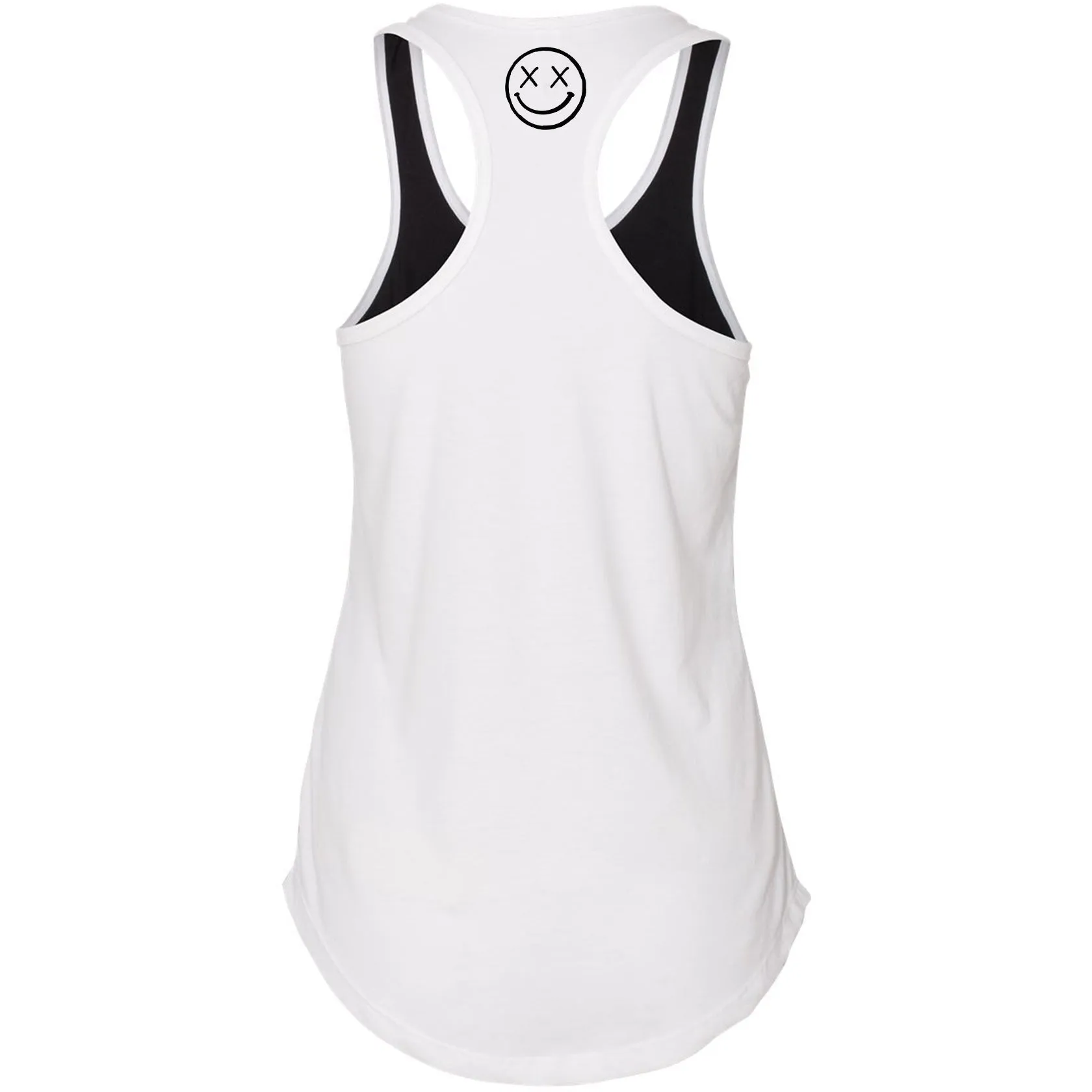 Salty Savage Ladies "FIT" Two Tone Racerback Tank | Black/White