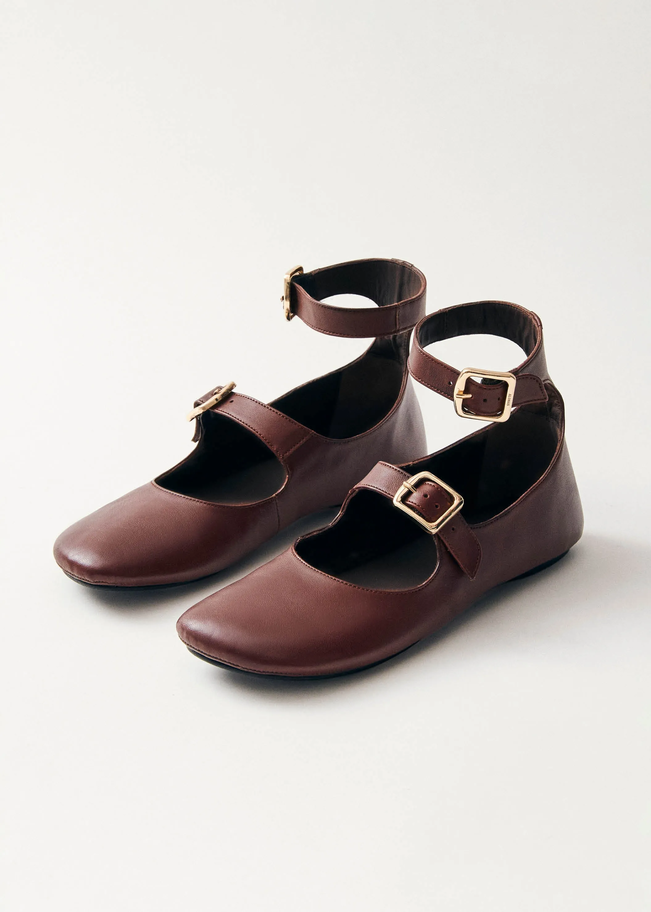 Samoa Burgundy Leather Ballet Flats