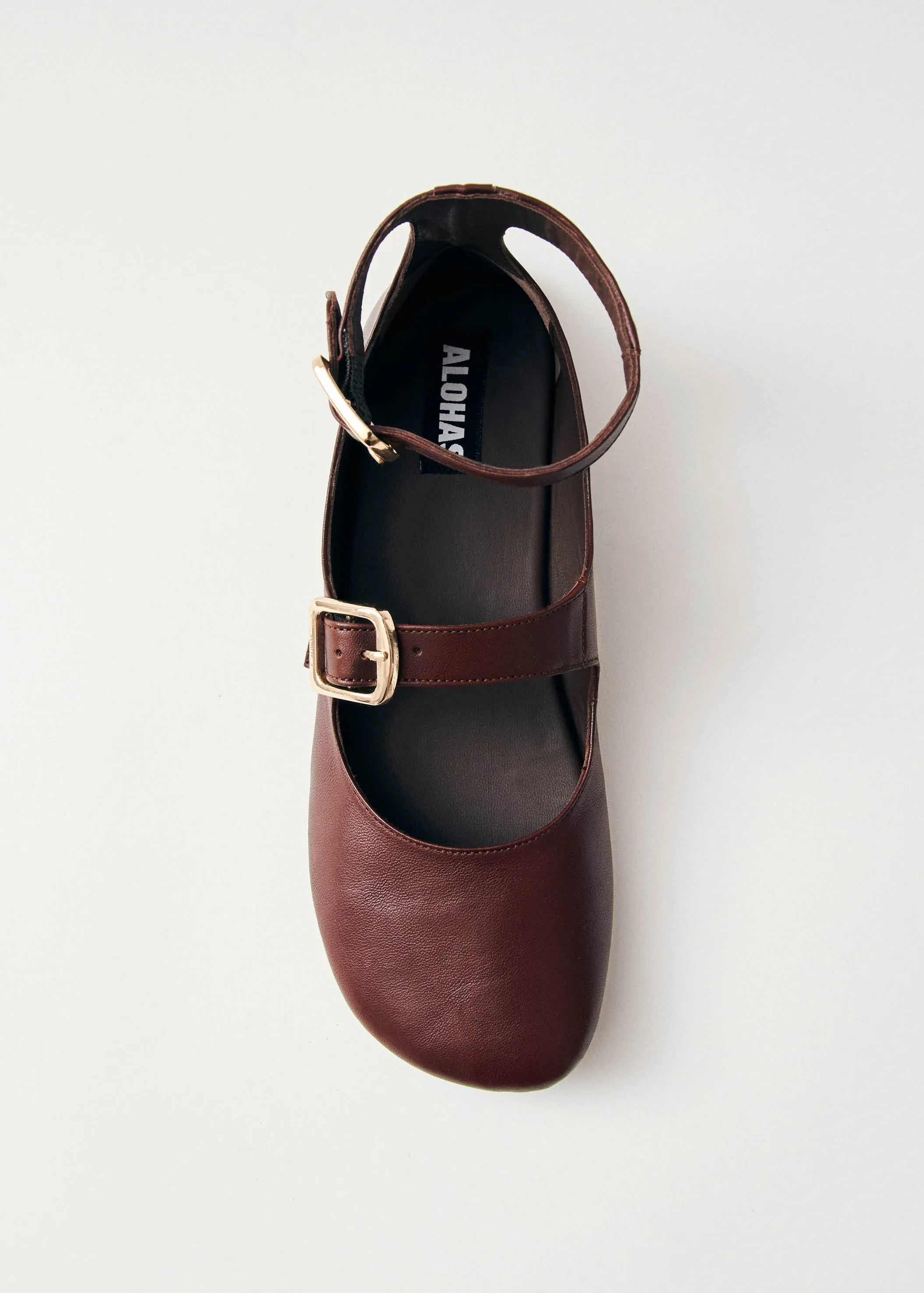 Samoa Burgundy Leather Ballet Flats