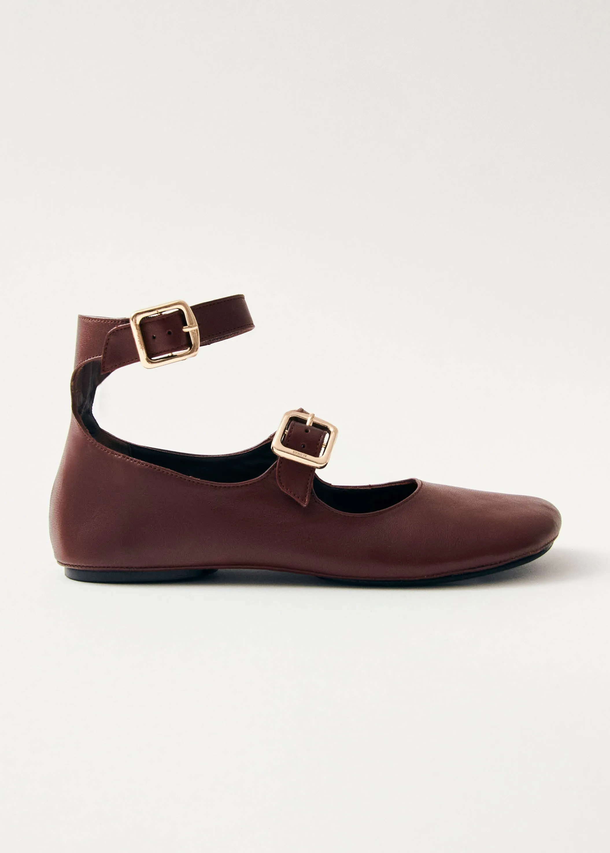 Samoa Burgundy Leather Ballet Flats