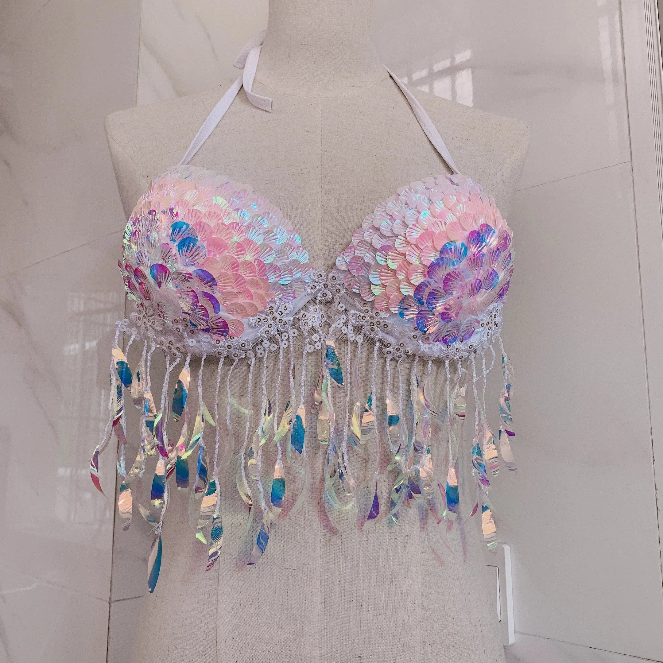 Sea Siren – Meerjungfrauen-Bikini mit Perlen-Glitzer